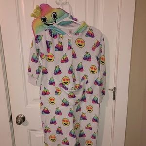 Justice emoji poo onesie